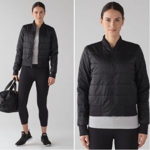 Lululemon Black Non-Stop Reversible Bomber Size 12